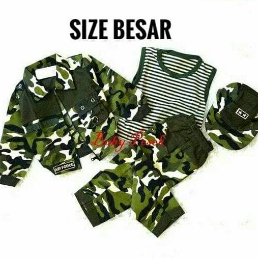 Baju Tentara Loreng Army Jaket Anak Laki-Laki Size Besar