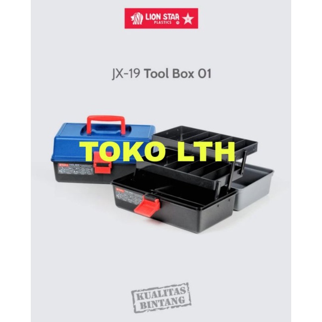 TOOL BOX 01 LION STAR JX19 KOTAK PERKAKAS BERTINGKAT JX 19 BOX PANCING TAMIYA PERTUKANGAN