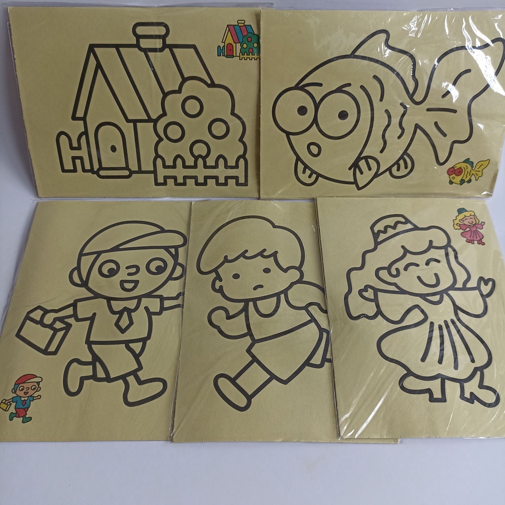 

1pcs Sticker Pasir Besar Murah / Lukis Pasir / Mainan Anak Kreatif / Banyak Varian Gambar