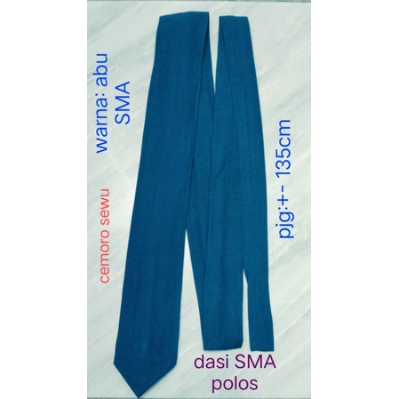 Dasi SMA abu-abu polos dasi seragam sekolah SMU
