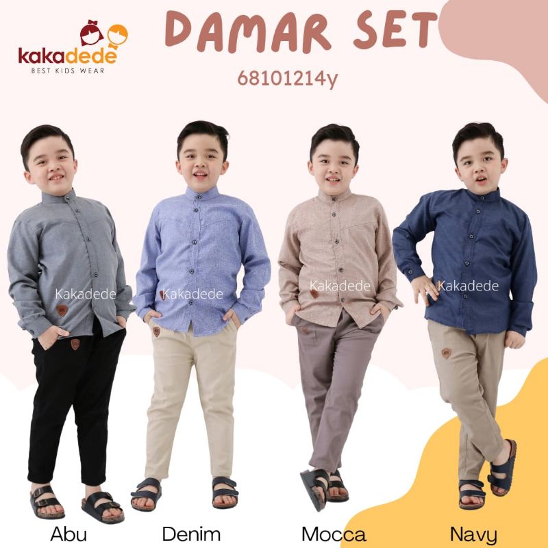 Ready ‼️Setelan Anak Cowok Damar Set by Kakadede