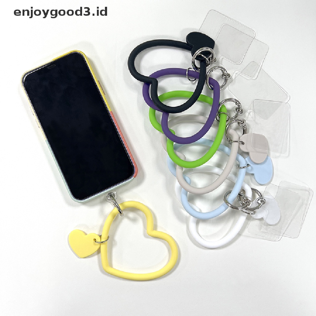 Gantungan Kunci Bentuk Hati Bahan Silikon Anti Hilang