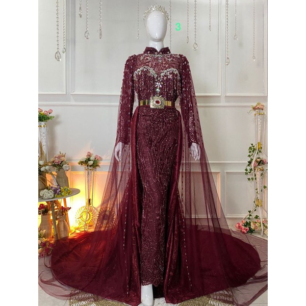 CAUPLE TERLARIS KEBAYA AKAD MODREN/KEBAYA BEREKOR LANSUNG |BAJU PENGANTIN MEWAH|KEBAYA DRESS COUPLE|GAUN DRESS MUSLIMAH