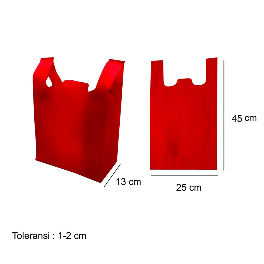 

Tas spunbond model kresek 25x44 tas belanja sponbon press goody bag gsm 70