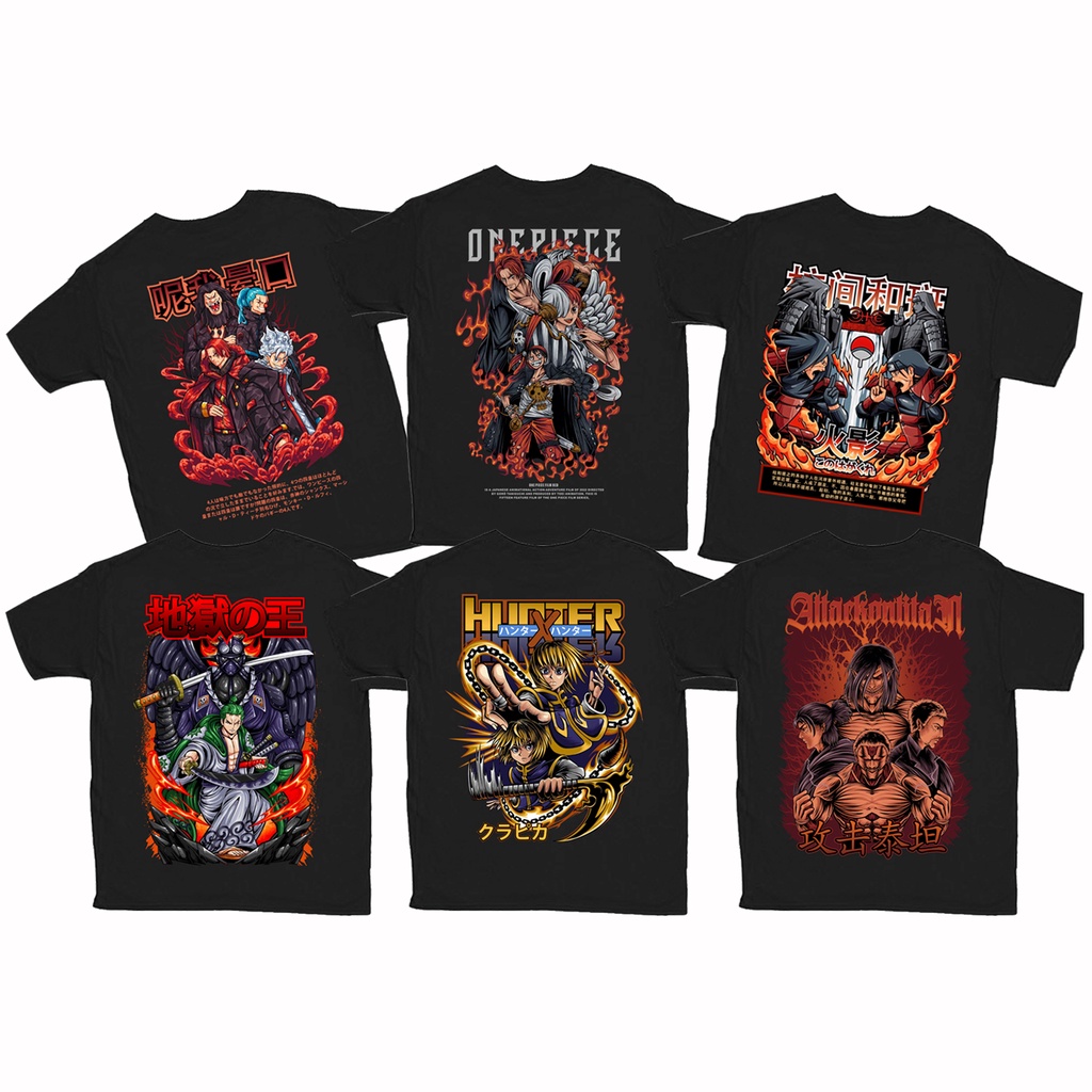 Kaos Anime Manga Shingeki no Kyojin AOT Attack on Titan Kaos Kurapika HunterxHunter HxH Kaos King Of Hell Kaos Madara x Hashimira Naruto Kaos One Piece Film Red Yunkou SIGN CLOTH