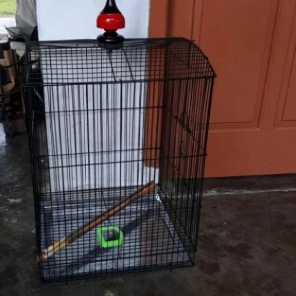 kandang burung besi lipat gantung