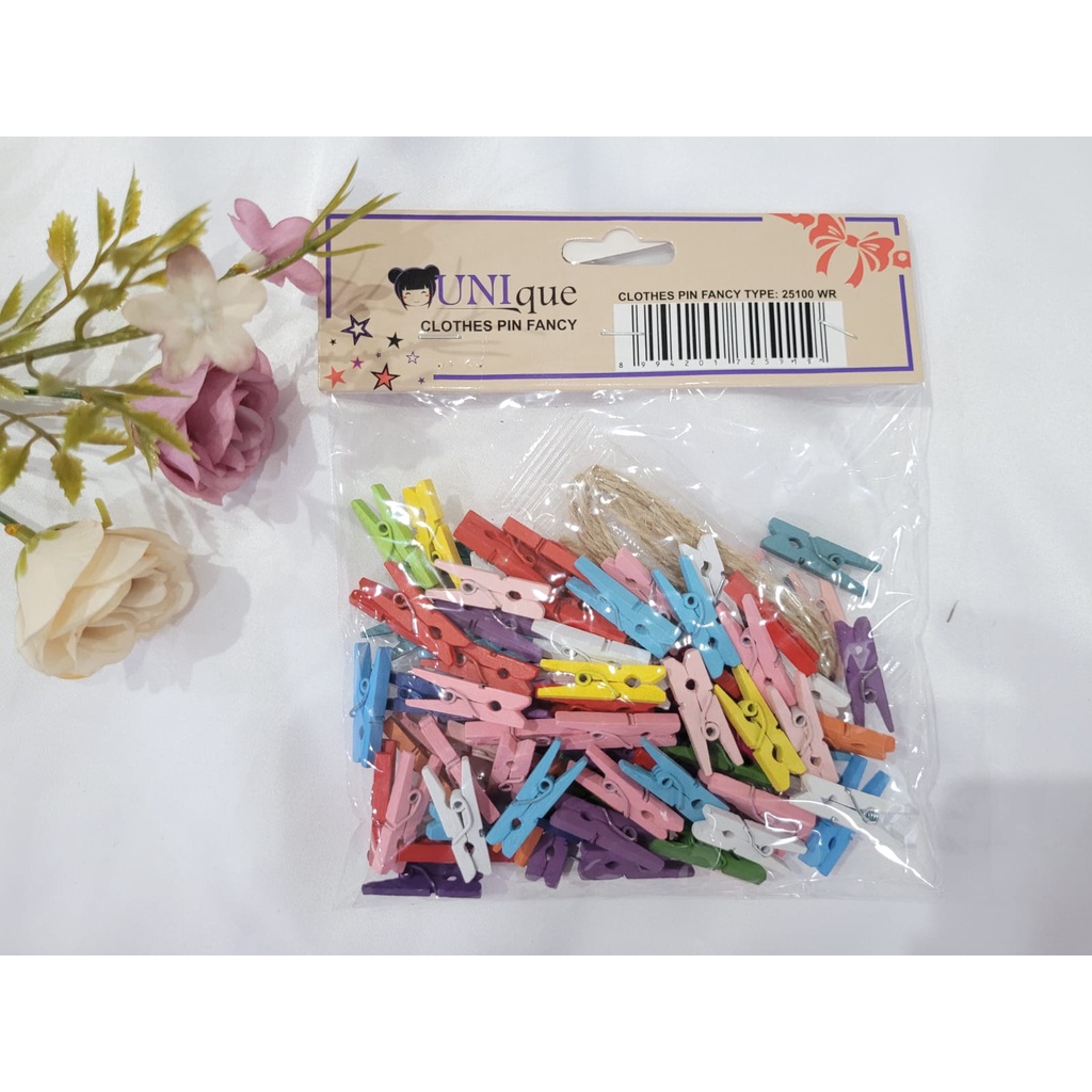 

JEPIT KAYU FANCY WARNA KECIL V-TEC 2,5CM 25100 WRN