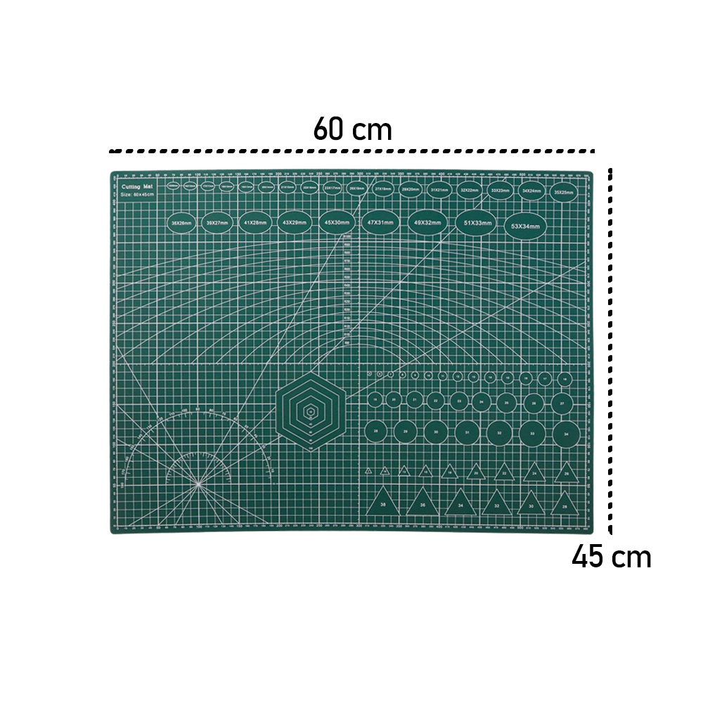 Working Pad Cutting Mat Alas Potong Papan Kerja A2 60 x 45 cm - QJ3 - Green