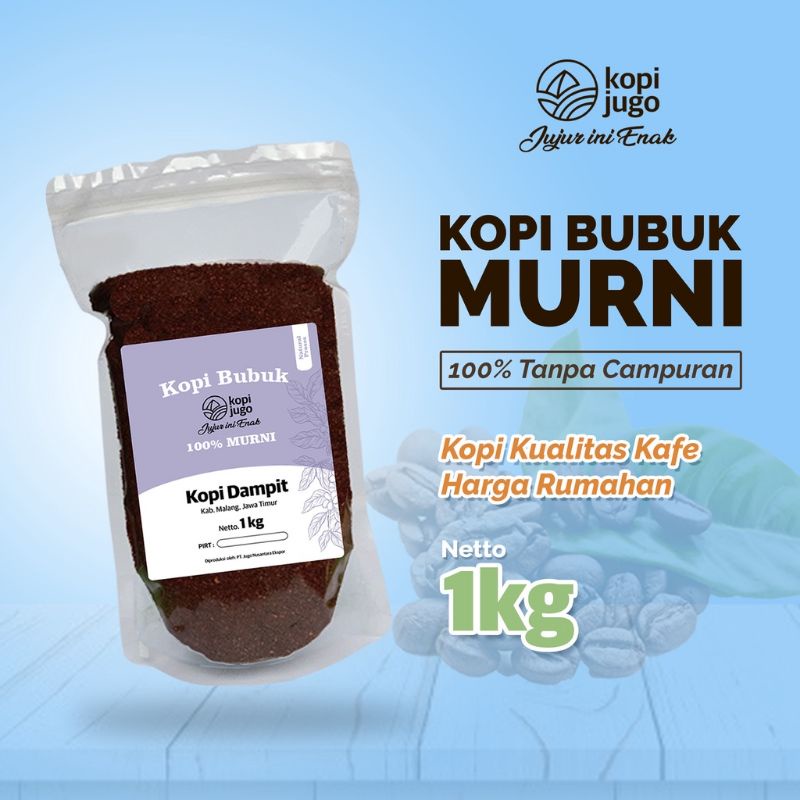 

KOPI JUGO (MURNI) 1kg Kopi Robusta Dampit \ / Kopi Bubuk Murni Asli Kopi Robusta Jawa