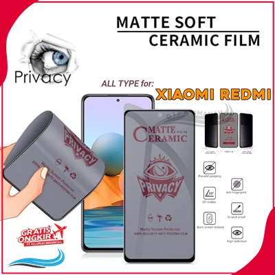 TG CERAMIC PRIVACY PRIVASI XIAOMI REDMI 8 8APRO  REDMI NOT 12 4G NOT 12 PRO NOT 11 NO8 PRO REDMI 6 6