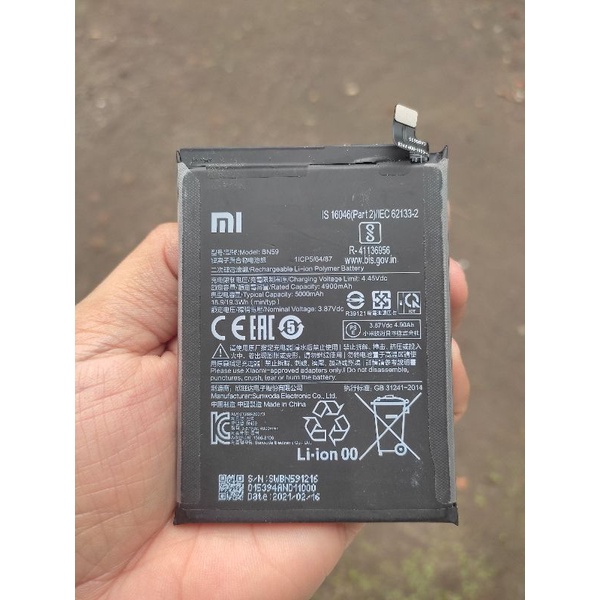 Baterai Original Redmi Note 10 Redmi Note 10S