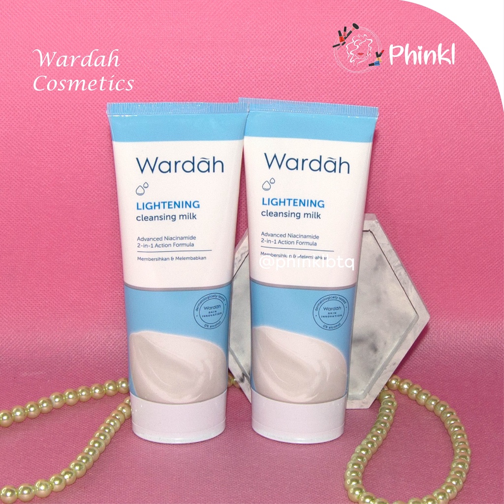 `ღ´ PHINKL `ღ´ ᘺᗩᖇᕲᗩᕼ wardah lightening cleansing milk 100ml prmbersih make up