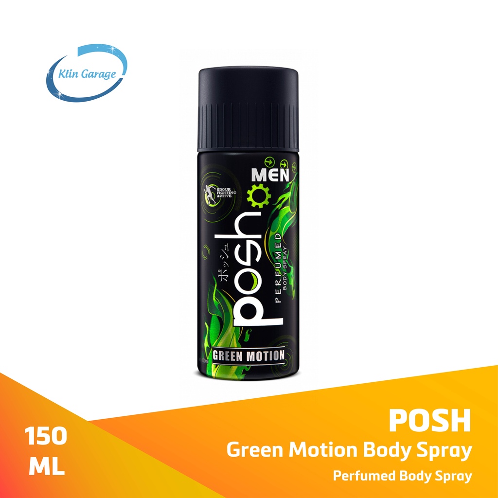 Posh Men Body Spray Green Motion 150 ml - Deodorant Parfum Badan Pria