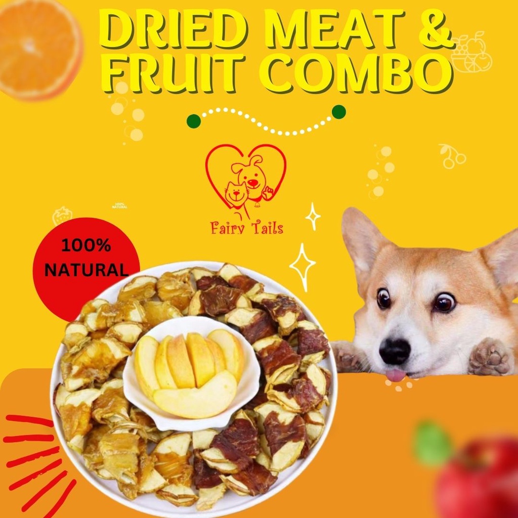 [Handmade] Daging dan Buah Segar Kering Snack Cemilan Sehat Untuk Anabul Anjing (Made to Order) / Fresh Meat and Fruit Freeze Dried for Pet Dog