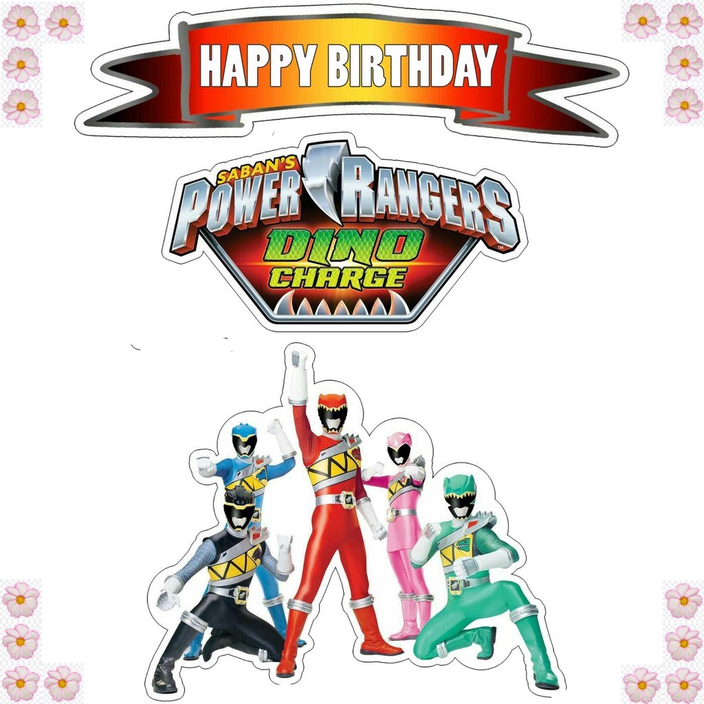 

TOPPER CAKE ULANG TAHUN / HIASAN KUE POWER RANGERS AENBAG TOPER KERTAS