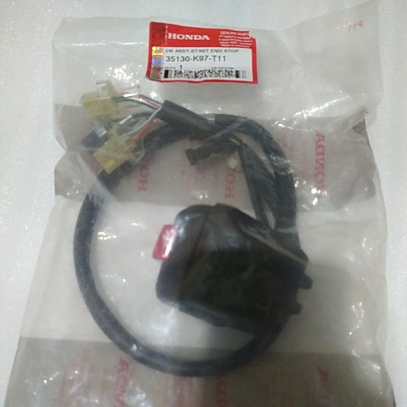 Saklar/holder sebelah kanan PCX150 led(saklar stater/engine stop/hazard), no part: 35130-K97-T11