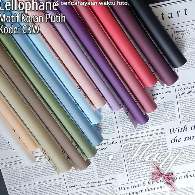 

Penjualan Sekarang 20 lbr Cellophane Motif Koran Putih Flower Wrap Paper Buket (CKW)