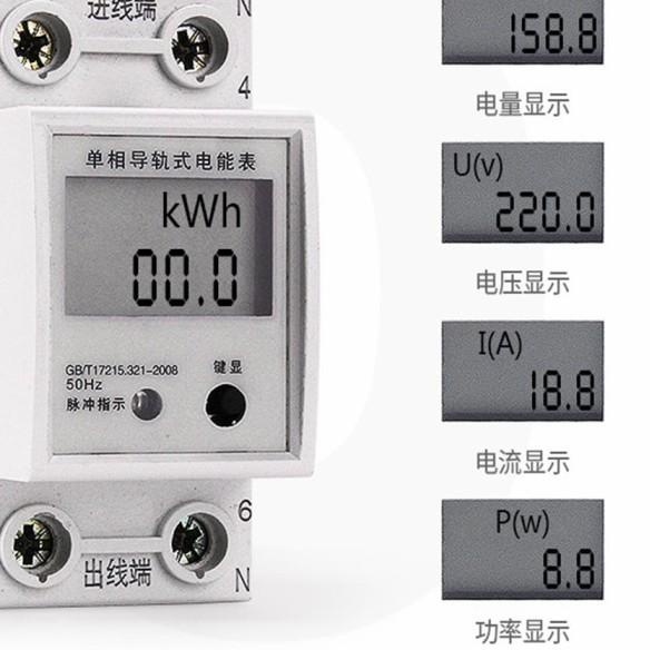 KWH Meter Digital 1 Phase Pengukur Listrik Power Meter