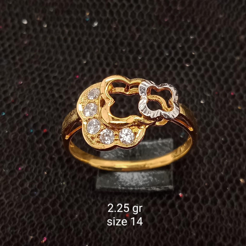 Cincin emas 17K - 2.25 gr kadar 750 - 3855