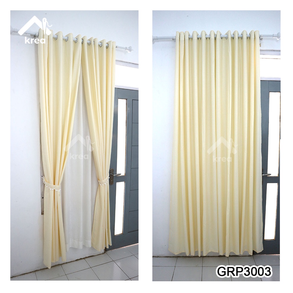 GORDEN JENDELA GORDYN PINTU TIRAI PENDEK PANJANG POLOS BAHAN KATUN CVC  - GRP3003