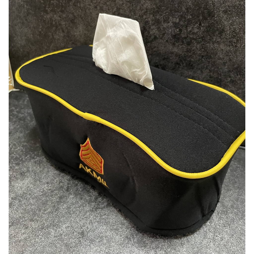 Kotak Tissue Akmil (Hitam) - Tempat Tissue Mobil - Tissue Box Akmil