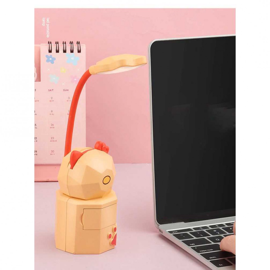 Lampu Baca Meja Belajar Desain Unik USB Rechargeable 250 mAh Desk Lamp