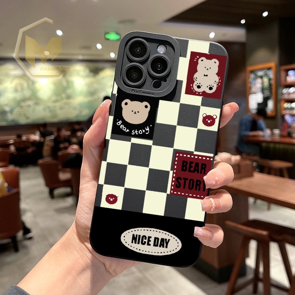 SS118 CASING SOFTCASE BEAR STORY IPHONE 6 6S 7 7+ 8 8+ X XS XR XS MAX 11 12 13 14 PRO MAX MA3676