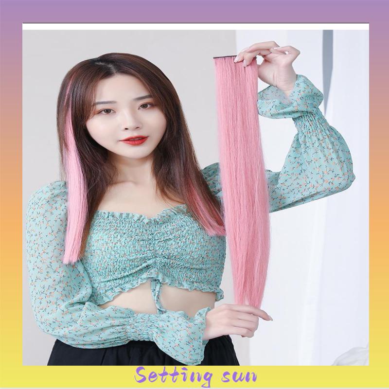 Wig Rambut Palsu Colourful Extention Wig Rambut Palsu Wanita Aksesoris Wanita TN