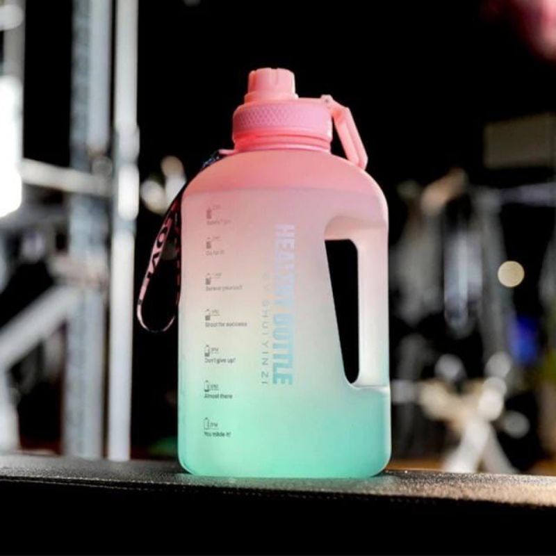 BOTOL MINUM GYM VIRAL MODEL GALON 2,2L - BOTOL MINUM GRADASI 2200ML JUMBO