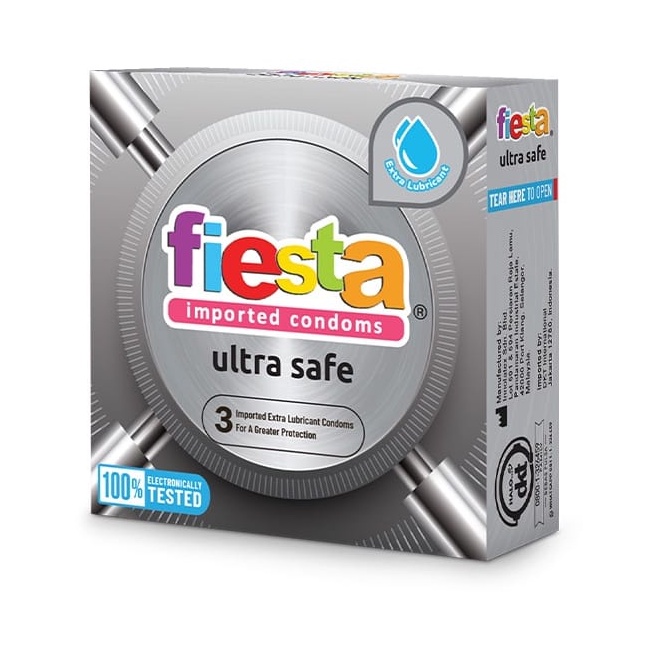 (NCS) PRIVASI TERJAMIN!!!! KONDOM FIESTA CONDOM ULTRA SAFE 3 PC