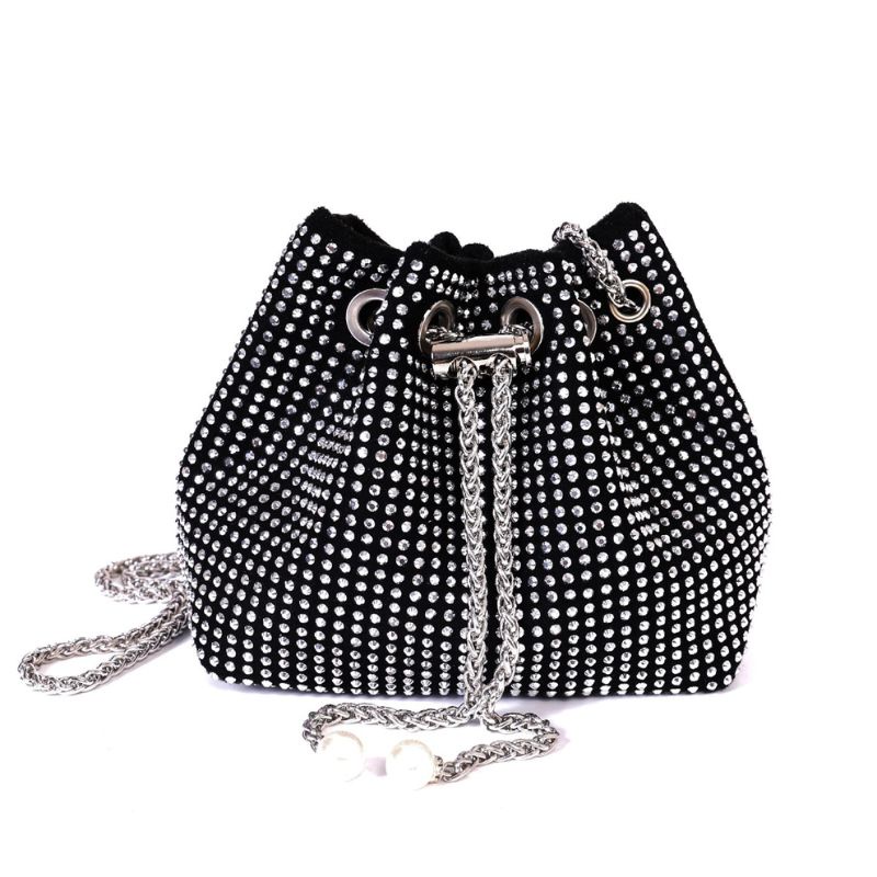 MARDIBAG IMPORT - JTF01128 Tas Selempang Serut Manik Manik Wanita Impor Tas Slempang Kerut Mini Baru