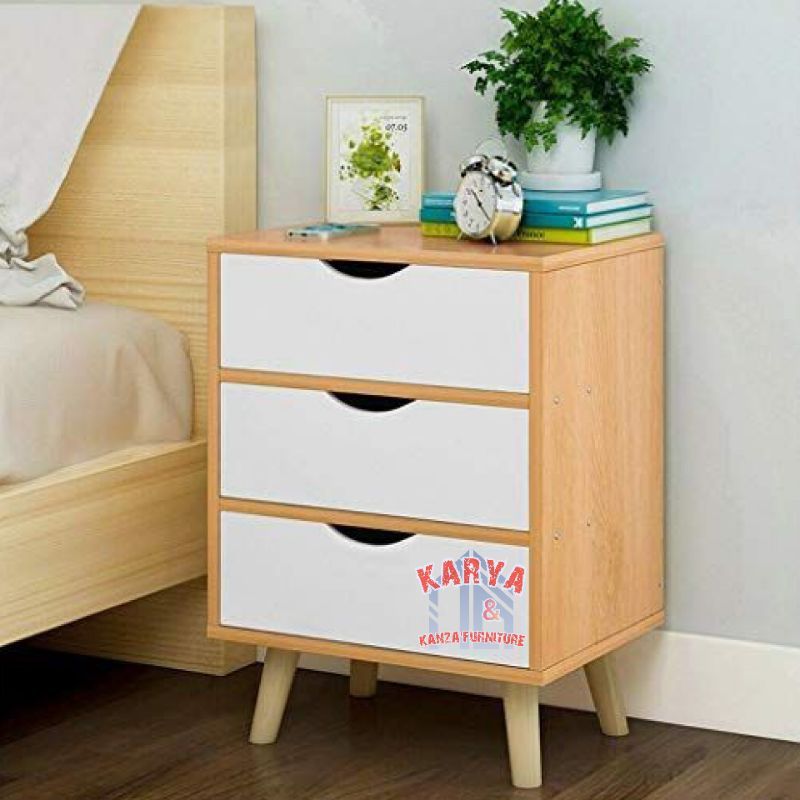 Meja nakas  samping tidur meja sisi kamar minimalis  Laci3 samping tidur