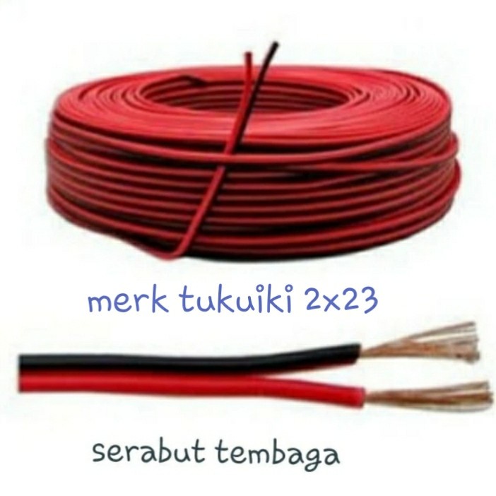 Kabel Listrik NYZ hitam merah SINAR 2x20 Kabel Audio Serabut Per 1 meter