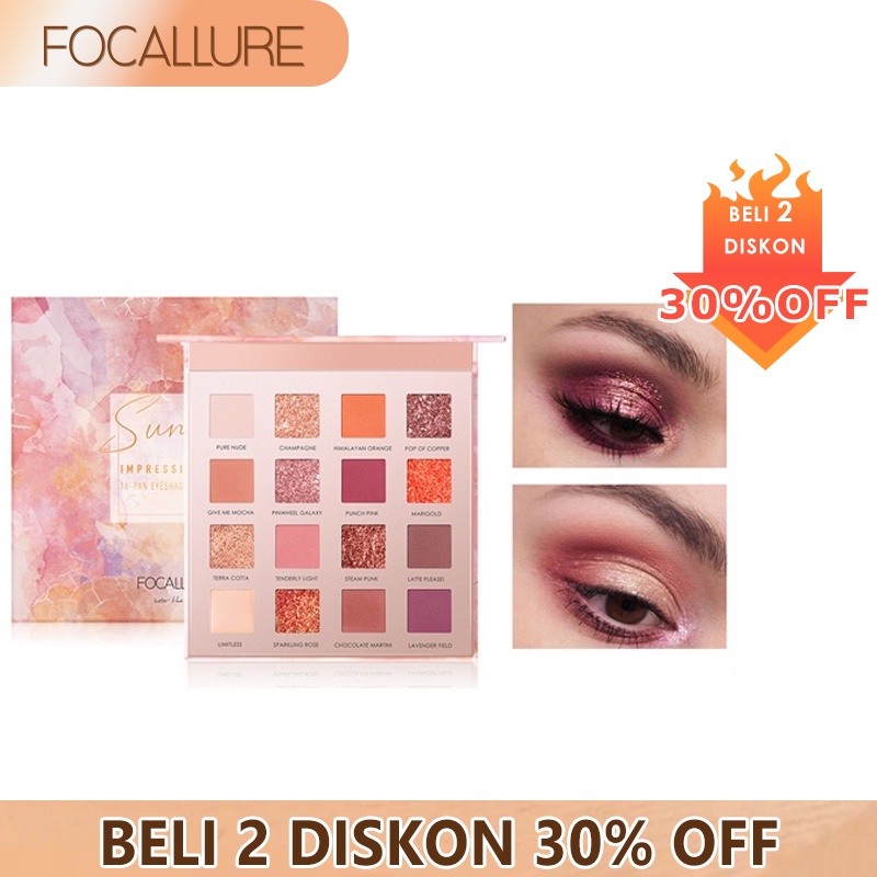 FOCALLURE Sunrise Eyeshadow palette 16 colors eyeshadow FA88