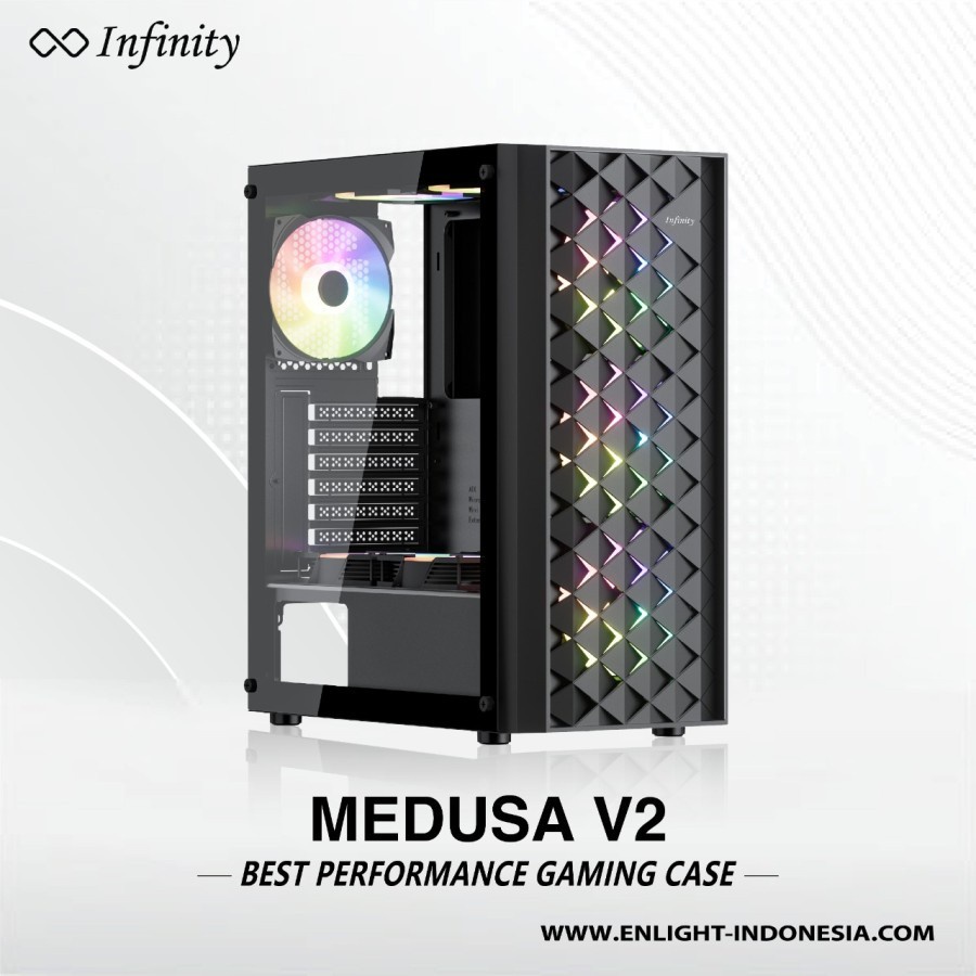 CASE INFINITY MEDUSA V2 | Tempered Glass Casing