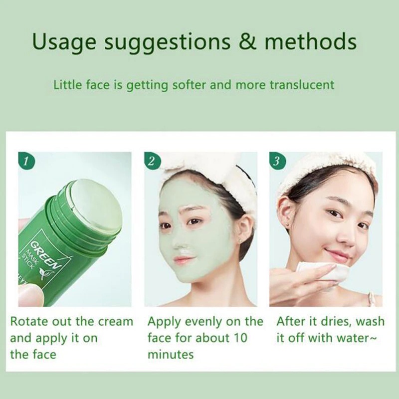 Masker Wajah Meidian Menyerap Minyak Membersihkan Pori-pori dan Menghilangkan Jerawat Masker Greentea Masker Komedo Stick Face Mask