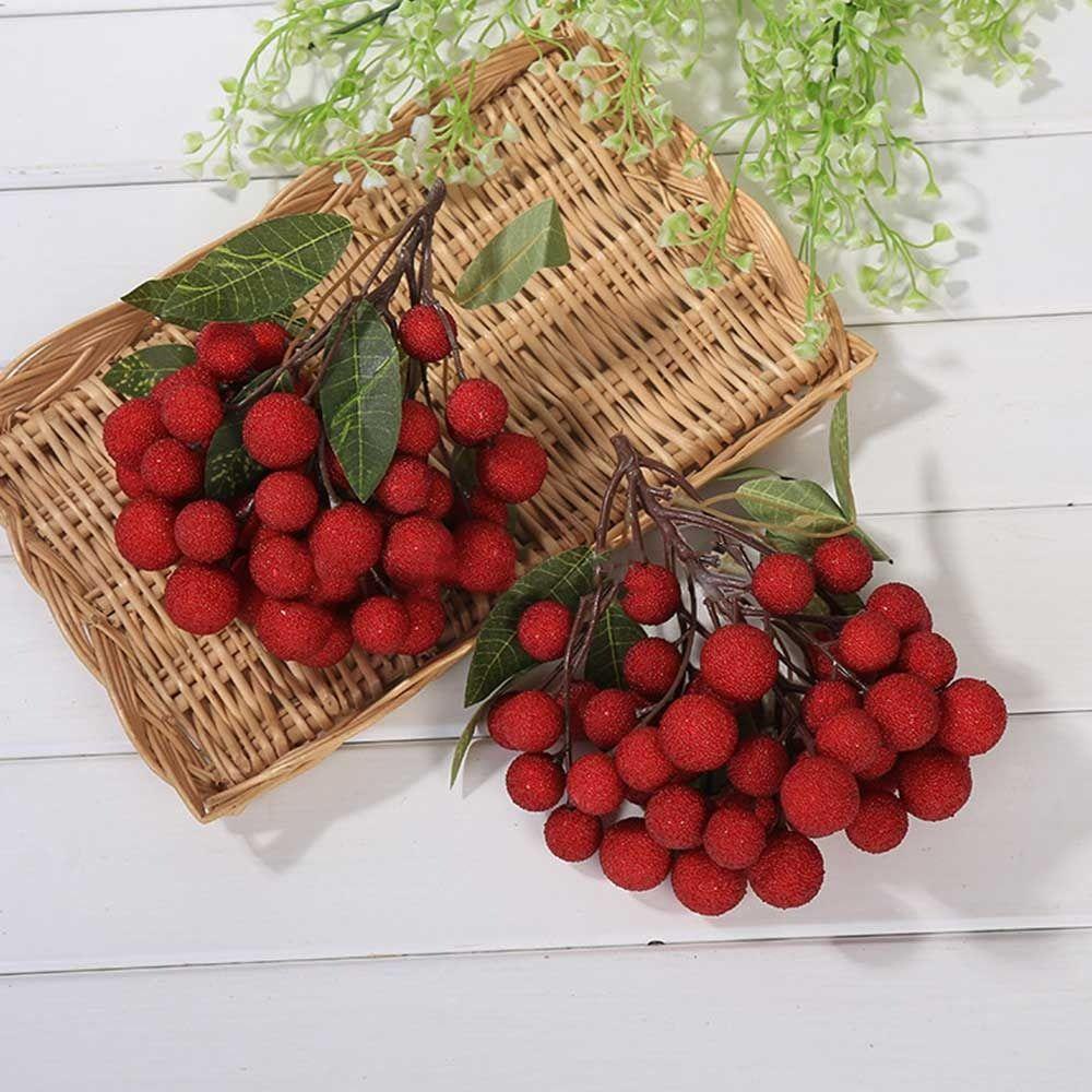 Wonder Artificial Fruits Cabang Craft Dekorasi Rumah Properti Foto Kelengkeng Tomat Delima