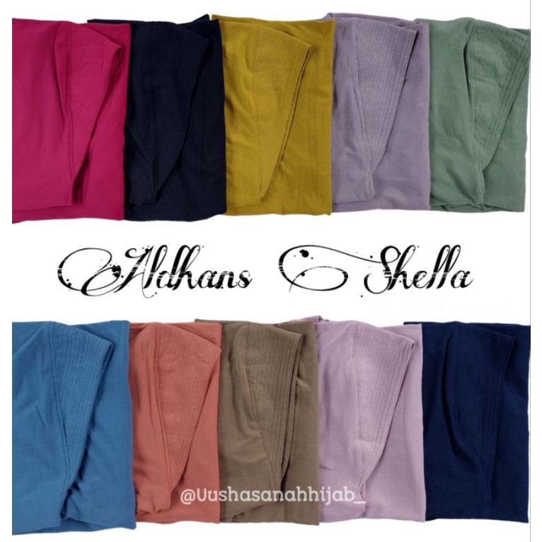 [ Ori Aldhans ] SHELLA••hijab bergo malay ••soft pet••hijab instan jersey ameera