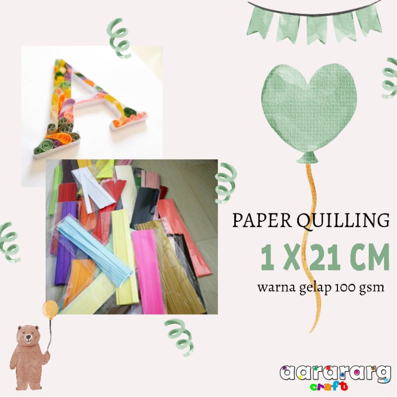 

PAPER QUILLING 1 X 21 CM WARNA GELAP IMPORT