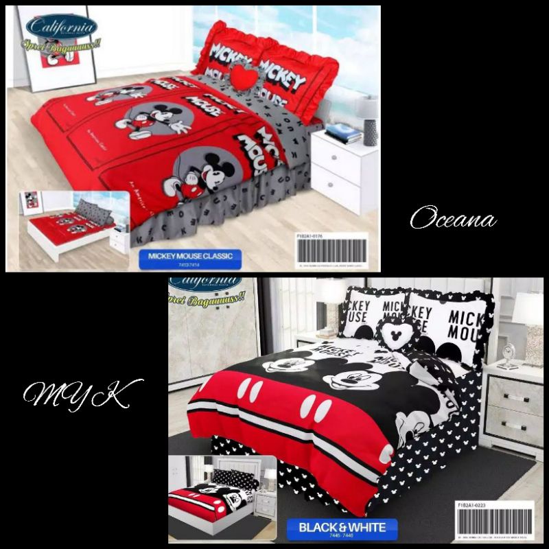 Bedcover California Mickey Mouse Ukuran 180x200