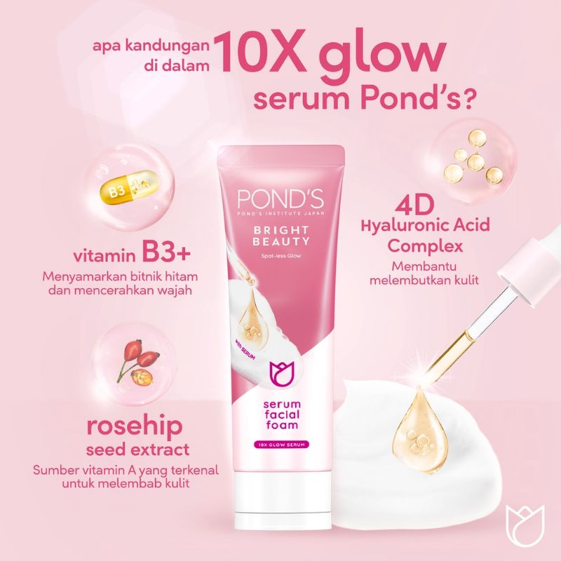 Pond's Bright Beauty serum facial foam 100 gram