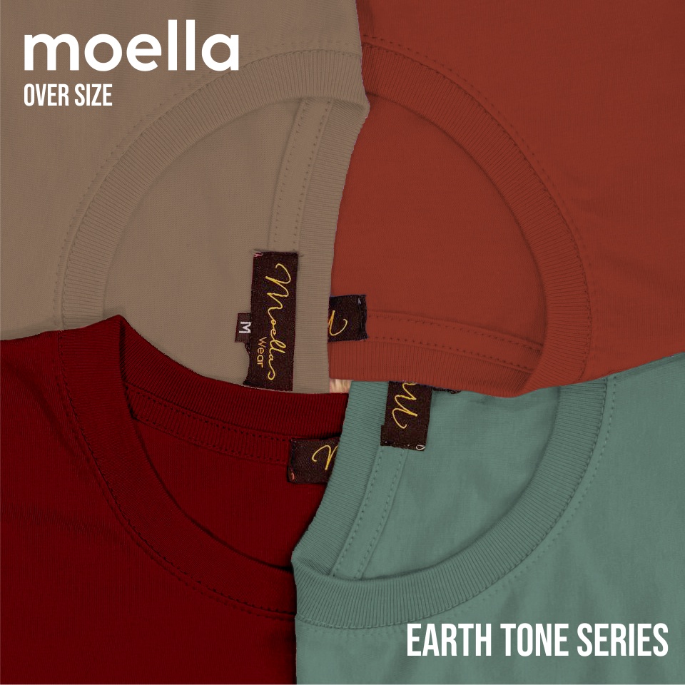 Kaos Polos Oversize Unisex Cotton Combed- Earth Tone Series - Moella Wear