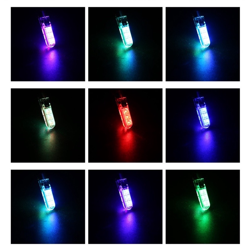 LAMPU LED T10 LAMPU SEN LAMPU REM LAMPU KOTA RGB BISA GANTI WARNA PAKAI REMOT