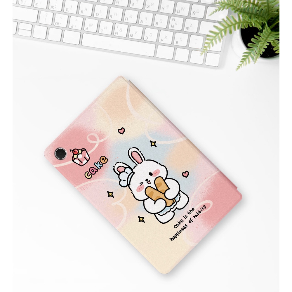 Casing Flipcase Samsung Galaxy Tab A8 10.5 (2021) SM-X200 SM-X205 Bahan Kulit Motif Kartun Anime