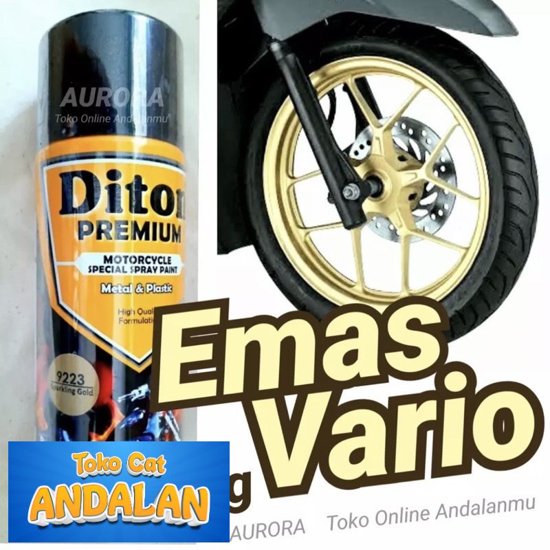 

Toko Andalan - Pilox Diton Premium Sparkling Gold 9223 Emas Metalik 400ml Cat Pilok Pylox Mas Metallic Metalic Velg Sepeda Motor Vario | Toko Andalan Mobil dan Motol