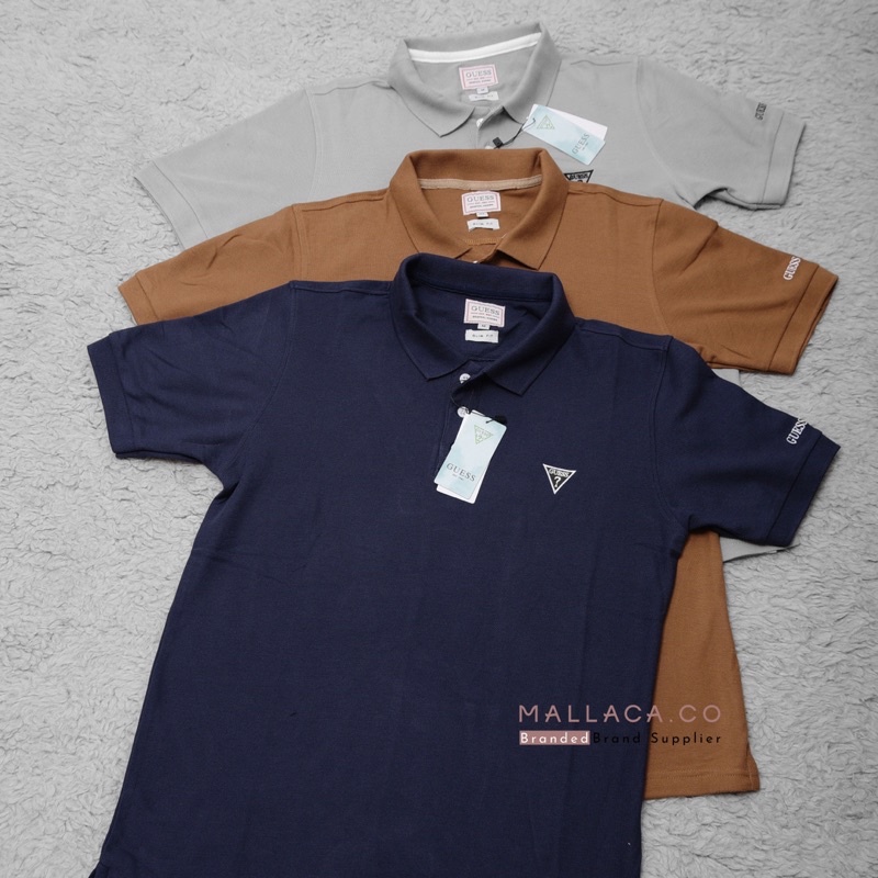 Polo Kerah Tekstur Atasan Baju Kemeja Pria Lebaran Flannel