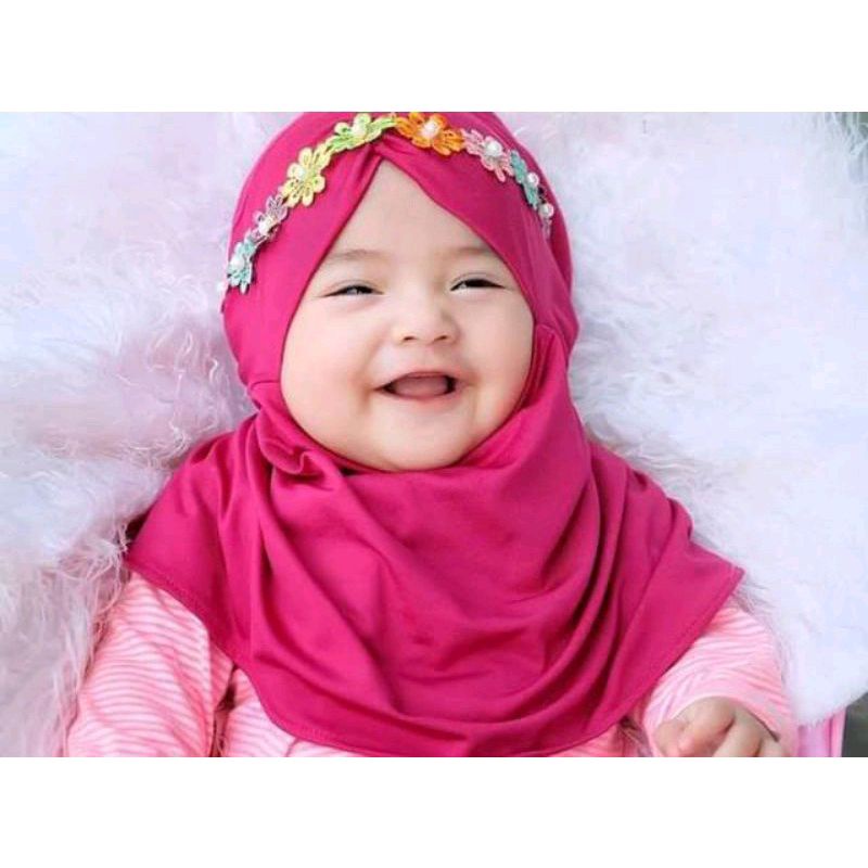 Jilbab Bayi Usia 0-3 Tahun Bunga Melati