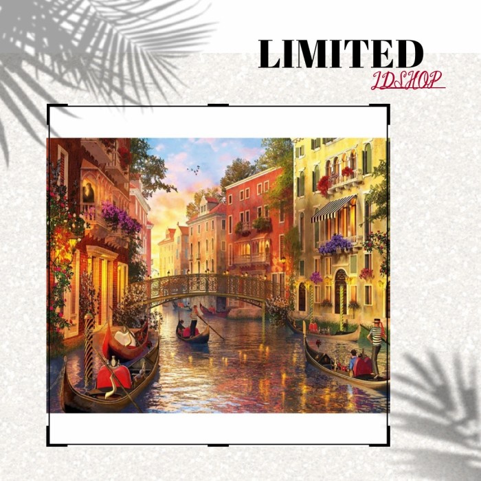 Ready DIY Lukisan - Painting by Numbers 40x50cm - Retro Venice