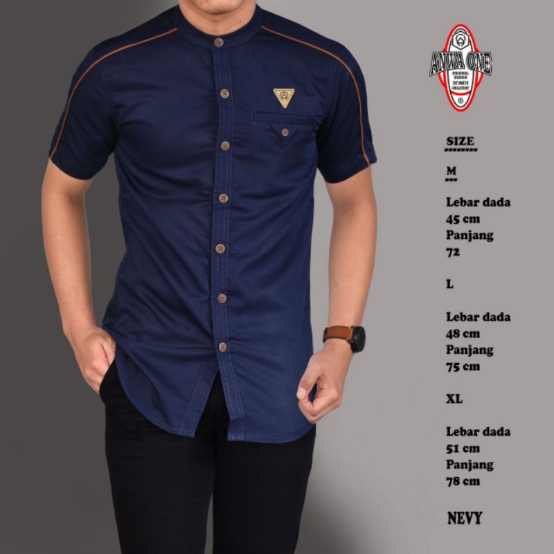 Baju Kemeja Koko Muslim Pria Baju Kemeja Koko Original ANWA One