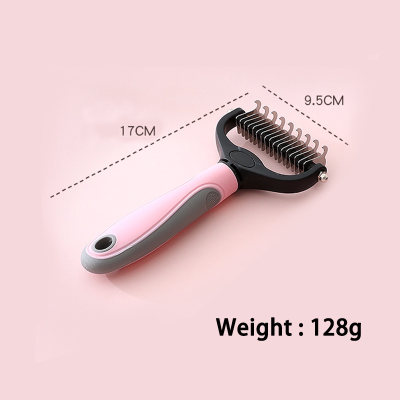 Sisir Kucing Anjing Brush Comb Grooming Kucing Sisir Sikat Slicker Bulu Rambut Kucing Anjing Double Head Pet Hair Removal Comb